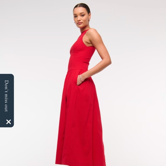 Abercrombie Drop-Waist Midi Dress - Picture 4 of 6